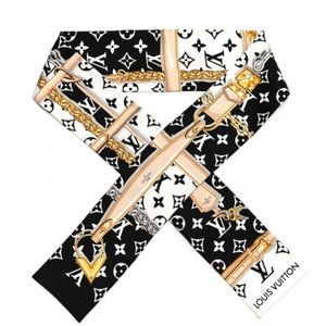 LOUIS VUITTON
Silk Monogram Confidential Bandeau Black
